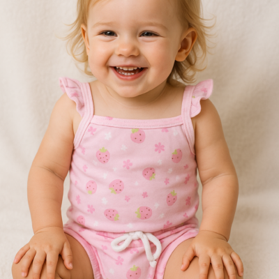 Conjunto Body + Cuco Bebé | Algodón Gofre | Estampado