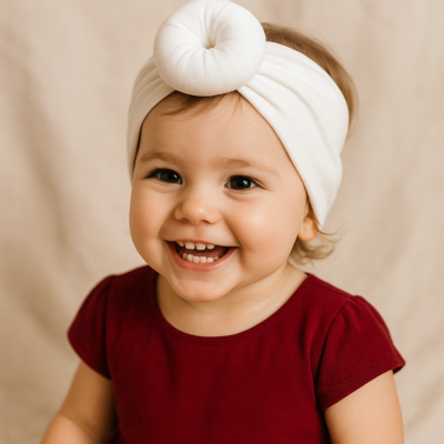 Balaca y Turbante para Bebé con Diseño de Dona