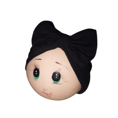 Balaca y Turbante para Bebé con Diseño de Moño – Tela Piel de Durazno Suave y Elástica