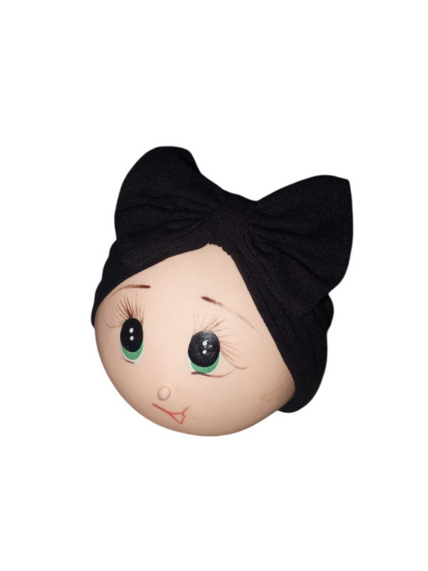 Balaca y Turbante para Bebé con Diseño de Moño – Tela Piel de Durazno Suave y Elástica