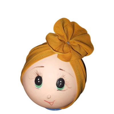 Balaca y Turbante para Bebé con Diseño de Petalos – Tela Piel de Durazno Suave y Elástica